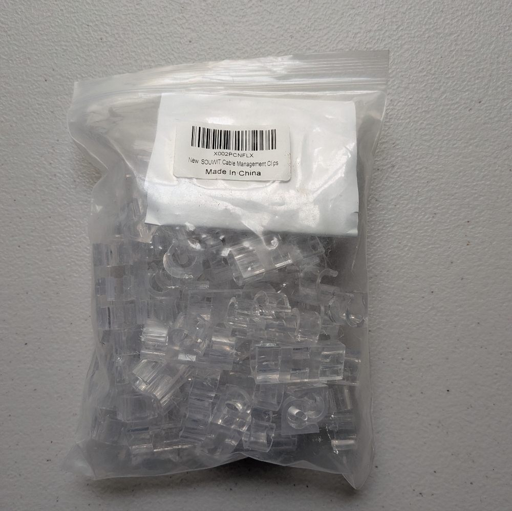 Cable Management Clips Adhesive Clear